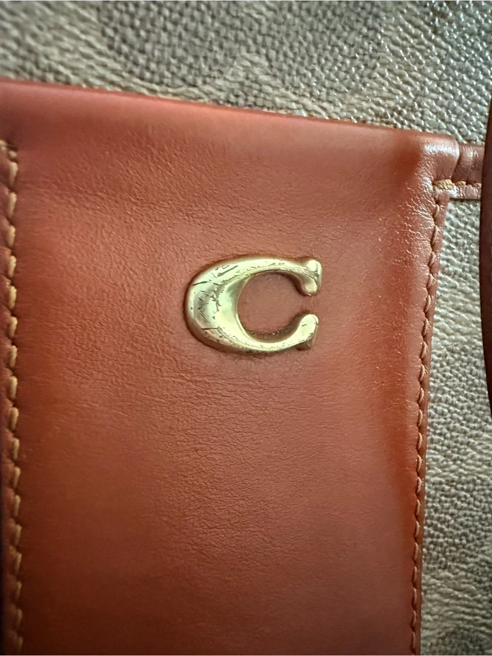 Coach Brown Signature Canvas and Leather Crossbody